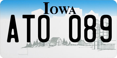 IA license plate ATO089