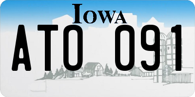 IA license plate ATO091