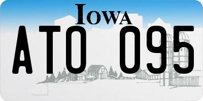 IA license plate ATO095