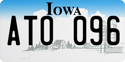 IA license plate ATO096