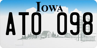 IA license plate ATO098