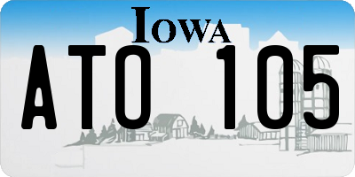 IA license plate ATO105