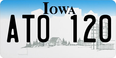 IA license plate ATO120