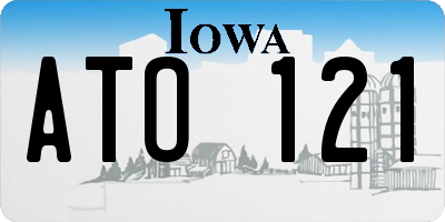 IA license plate ATO121