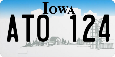 IA license plate ATO124