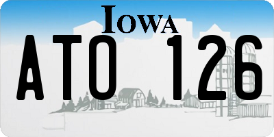 IA license plate ATO126
