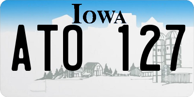 IA license plate ATO127