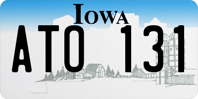 IA license plate ATO131