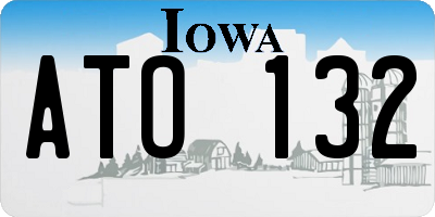 IA license plate ATO132