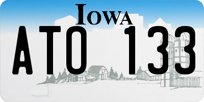 IA license plate ATO133