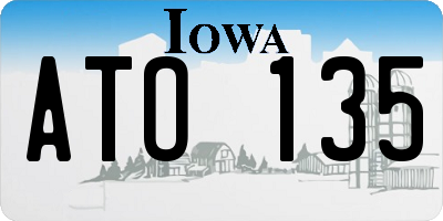 IA license plate ATO135