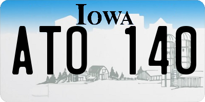 IA license plate ATO140