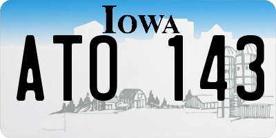 IA license plate ATO143