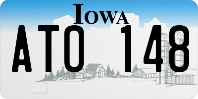 IA license plate ATO148