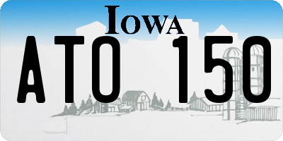IA license plate ATO150