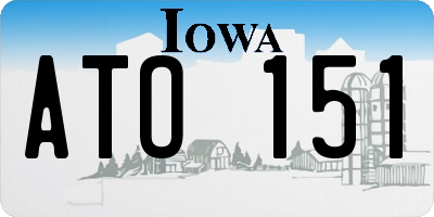 IA license plate ATO151