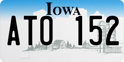 IA license plate ATO152