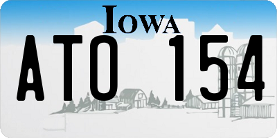 IA license plate ATO154