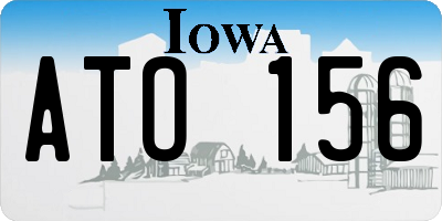 IA license plate ATO156
