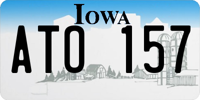 IA license plate ATO157