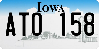 IA license plate ATO158