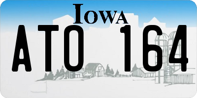 IA license plate ATO164
