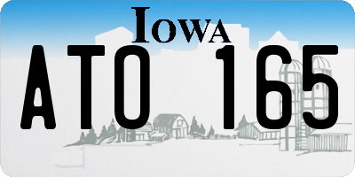 IA license plate ATO165
