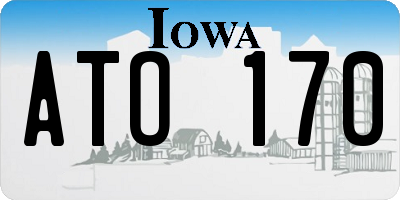 IA license plate ATO170