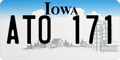 IA license plate ATO171