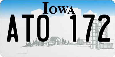 IA license plate ATO172