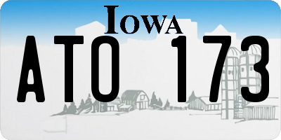IA license plate ATO173
