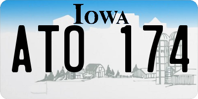 IA license plate ATO174