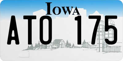 IA license plate ATO175