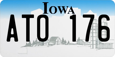 IA license plate ATO176