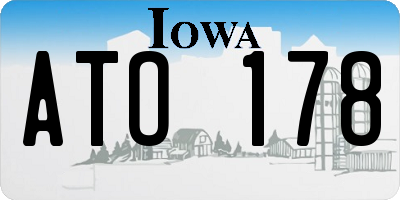 IA license plate ATO178