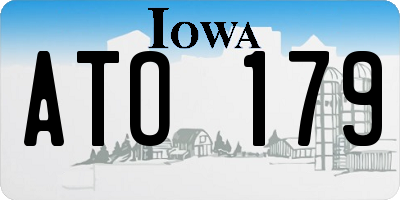 IA license plate ATO179