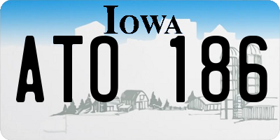 IA license plate ATO186