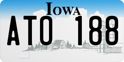 IA license plate ATO188