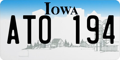 IA license plate ATO194