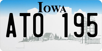 IA license plate ATO195
