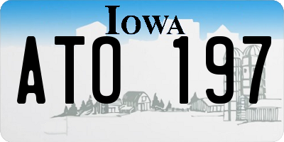 IA license plate ATO197