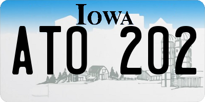 IA license plate ATO202