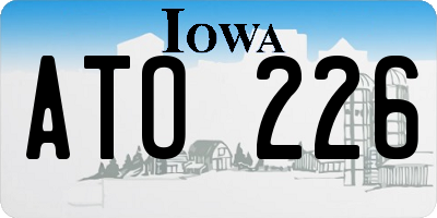 IA license plate ATO226
