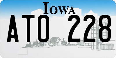 IA license plate ATO228