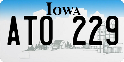 IA license plate ATO229