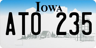 IA license plate ATO235