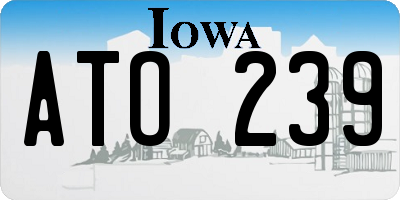 IA license plate ATO239