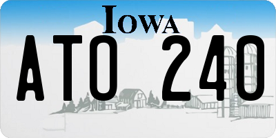 IA license plate ATO240