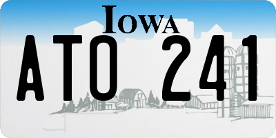 IA license plate ATO241