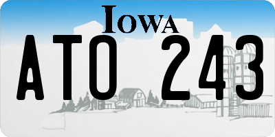 IA license plate ATO243